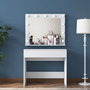 Hanah Home BJ120 - 2916 Mesa de Maquillaje Blanca con Espejo e Iluminación
